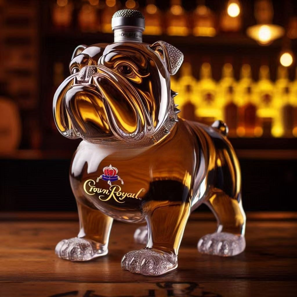 French Bulldog Whiskey Bottle