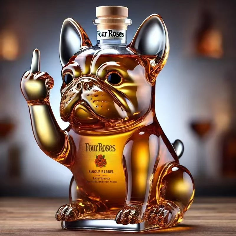 Bulldog Whiskey Bottle