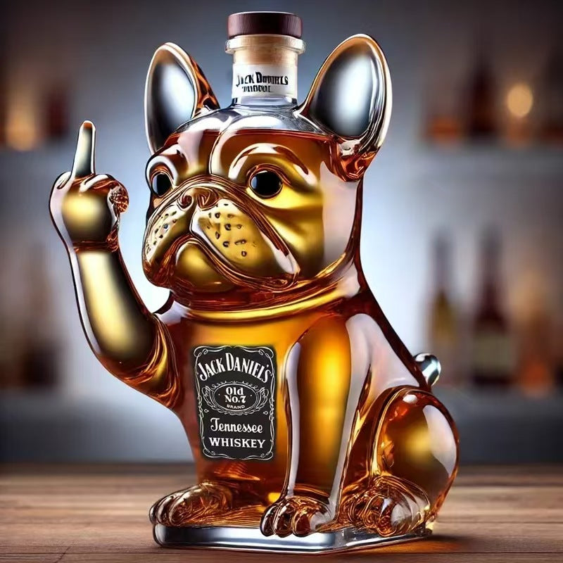 Bulldog Whiskey Bottle